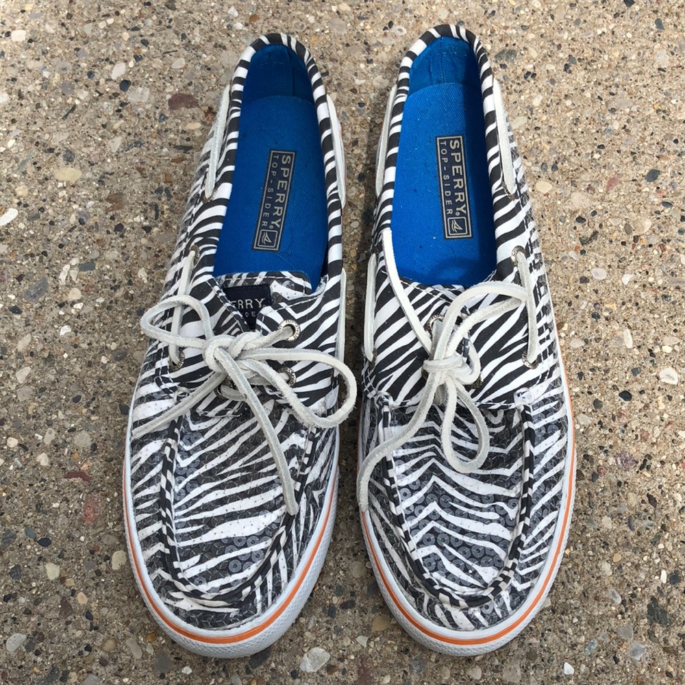 Women’s Zebra Sperry’s